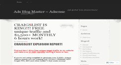 Desktop Screenshot of adsblogmaster.wordpress.com