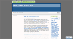Desktop Screenshot of cbsesamplepapers2010.wordpress.com
