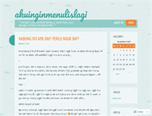 Tablet Screenshot of akuinginmenulislagi.wordpress.com