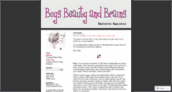 Desktop Screenshot of boysbeautyandbrains.wordpress.com