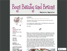 Tablet Screenshot of boysbeautyandbrains.wordpress.com