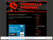 Tablet Screenshot of guerrillapolitics.wordpress.com