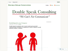 Tablet Screenshot of doublespeakconsult.wordpress.com