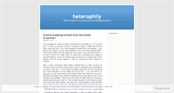 Desktop Screenshot of heterophily.wordpress.com