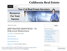 Tablet Screenshot of norcalrealestateinvesters.wordpress.com