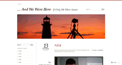 Desktop Screenshot of andwewerehere.wordpress.com