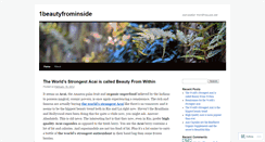 Desktop Screenshot of 1beautyfrominside.wordpress.com