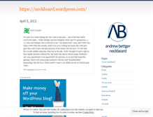 Tablet Screenshot of neckbeard.wordpress.com