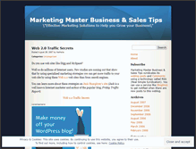 Tablet Screenshot of marketingmaster.wordpress.com