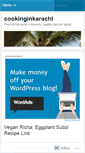 Mobile Screenshot of cookinginkarachi.wordpress.com