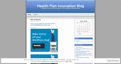 Desktop Screenshot of healthplaninnovation.wordpress.com