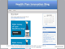 Tablet Screenshot of healthplaninnovation.wordpress.com