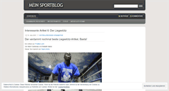 Desktop Screenshot of meinsportblog.wordpress.com