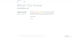 Desktop Screenshot of idonnolol.wordpress.com