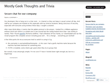 Tablet Screenshot of geekwithmee.wordpress.com