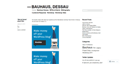Desktop Screenshot of dessaubauhaus.wordpress.com