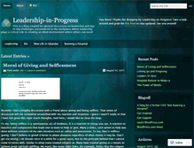 Tablet Screenshot of leadershipinprogress.wordpress.com