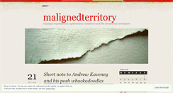 Desktop Screenshot of malignedterritory.wordpress.com