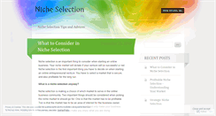 Desktop Screenshot of nicheselectiontips.wordpress.com