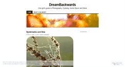 Desktop Screenshot of dreambackwards.wordpress.com