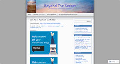 Desktop Screenshot of beyondthesecret.wordpress.com