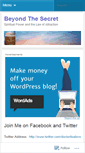 Mobile Screenshot of beyondthesecret.wordpress.com