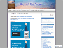 Tablet Screenshot of beyondthesecret.wordpress.com