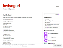 Tablet Screenshot of invisogurl.wordpress.com