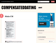 Tablet Screenshot of compensateddating.wordpress.com