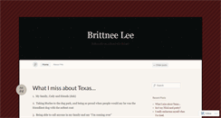 Desktop Screenshot of brittneelee.wordpress.com