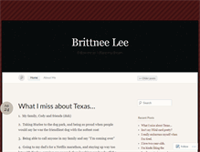 Tablet Screenshot of brittneelee.wordpress.com