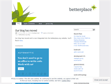 Tablet Screenshot of betterplaceorg.wordpress.com