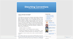 Desktop Screenshot of disturbingconventions.wordpress.com