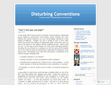 Tablet Screenshot of disturbingconventions.wordpress.com