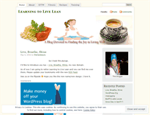 Tablet Screenshot of learningtolivelean.wordpress.com