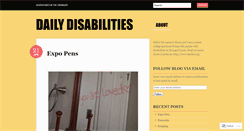 Desktop Screenshot of dailydisabilities.wordpress.com