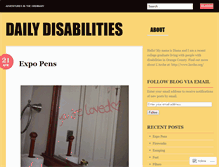 Tablet Screenshot of dailydisabilities.wordpress.com