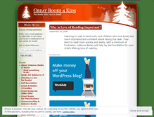 Tablet Screenshot of greatbooks4kids.wordpress.com