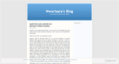 Desktop Screenshot of nworisara.wordpress.com