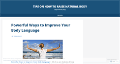 Desktop Screenshot of naturalbodyimprovement.wordpress.com