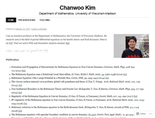 Tablet Screenshot of chanwookim.wordpress.com