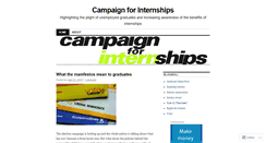 Desktop Screenshot of campaignforinternships.wordpress.com