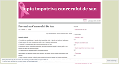 Desktop Screenshot of luptaimpotrivacanceruluidesan.wordpress.com
