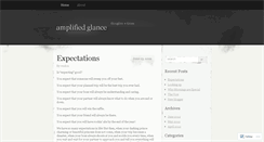 Desktop Screenshot of amplifiedglance.wordpress.com