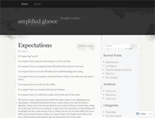 Tablet Screenshot of amplifiedglance.wordpress.com