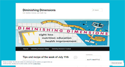 Desktop Screenshot of diminishingdimensions.wordpress.com