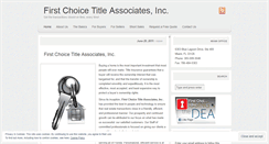 Desktop Screenshot of firstchoicets.wordpress.com