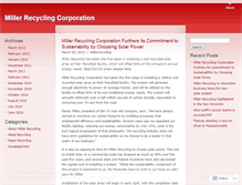 Tablet Screenshot of millerrecycling.wordpress.com