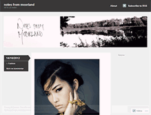 Tablet Screenshot of notesfrommoorland.wordpress.com