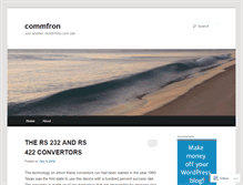 Tablet Screenshot of commfron.wordpress.com